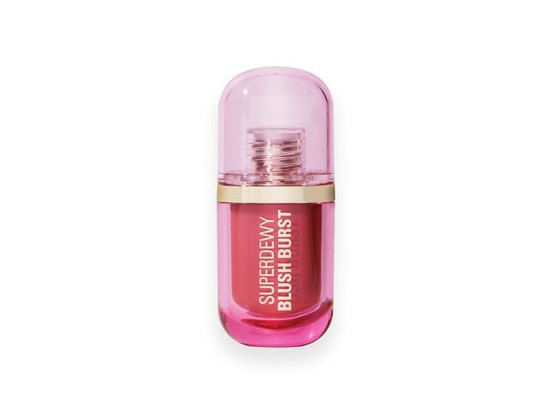 Revolution Superdewy Liquid Blush Burst, Strawberry Milkshake Cool Pink, 0.14 fl oz/4.2 mL