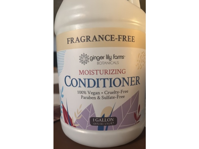 Ginger Lily Farms Botanicals Moisturizing Conditioner, Fragrance Free, 128 fl oz/3.78 L