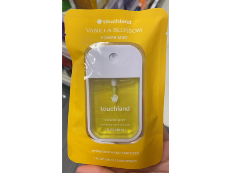 Touchland Power Mist Hydrating Hand Sanitizer, Vanilla Blossom, 1 fl oz/30 mL