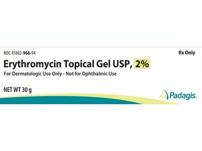 Erythromycin Topical Gel USP, 2%, 60 g, Padagis (Rx)
