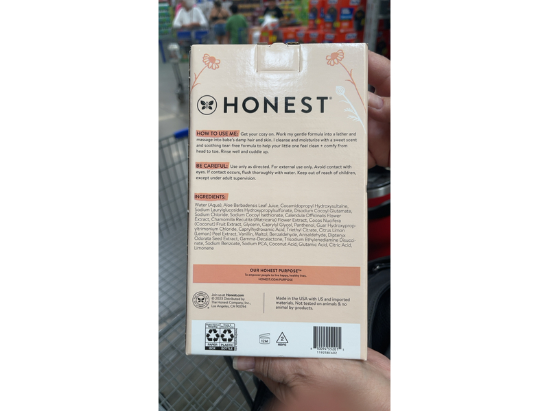 Honest Shampoo + Body Wash, Comfort Sweet Cream, 17 fl oz/502 mL, 2 Pack