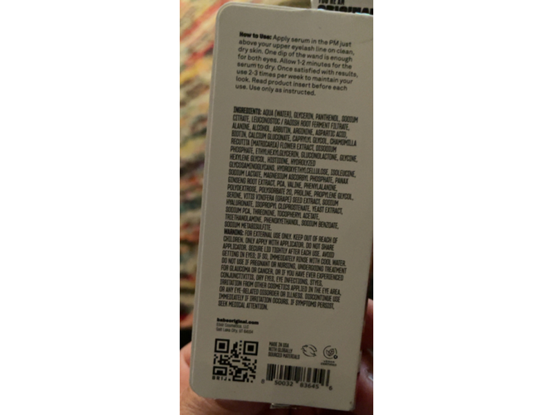 Babe Original Essential Lash Serum, Biotin & Amino Acid, 0.03 fl oz/1 mL