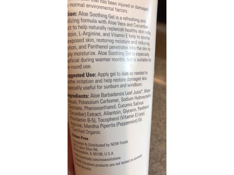 NOW Solutions Aloe Soothing Gel, 8 oz