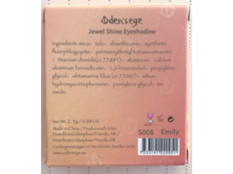 Oden's Eye Jewel Shine Eyeshadow, Emily, 0.88 oz/2.5 g