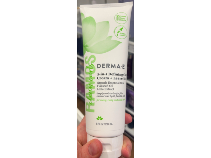 Derma E 2 - In - 1 Defining Curl Cream + Leave-In, 8 fl oz/237 mL