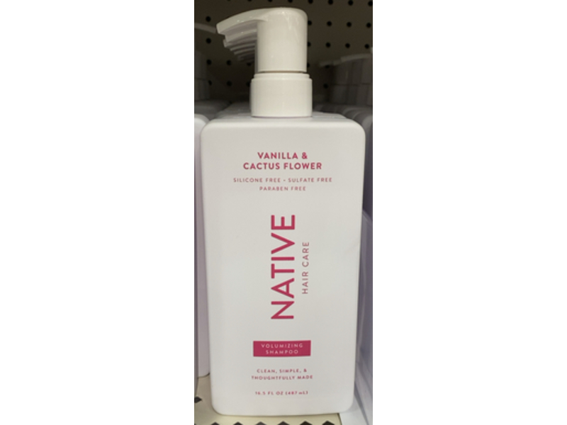 Native Volumizing Shampoo, Vanilla & Cactus Flower, 16.5 fl oz/487 mL