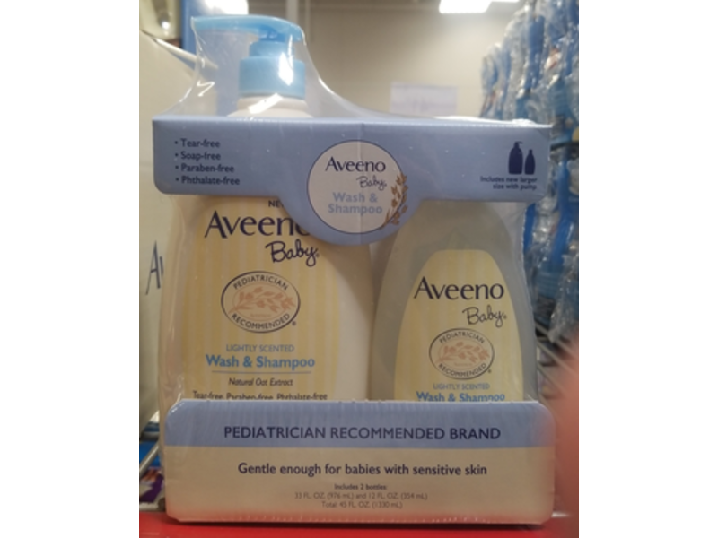Aveeno Baby Wash & Shampoo Set, 45 fl oz/330 mL