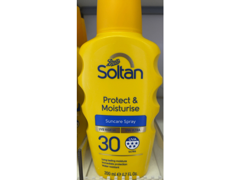 Boots Soltan Protect & Moisturise Suncare Spray, SPF 30, 6.7 fl oz/200 mL
