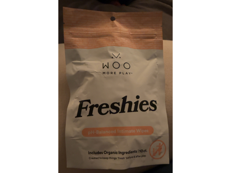 Woo More Play Freshies pH Balanced Intimate Wipes, 10 Count