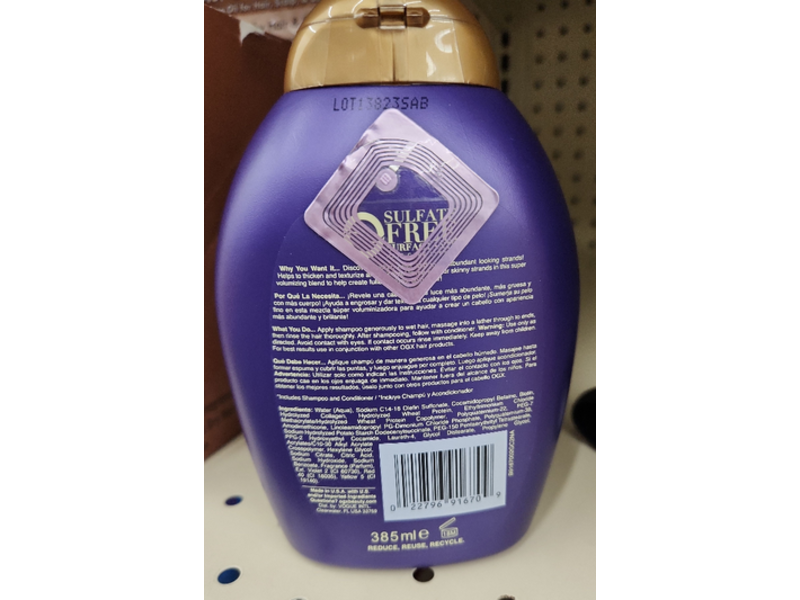 Ogx Thick & Full + Biotin & Collagen Shampoo, 13 fl oz/385 mL