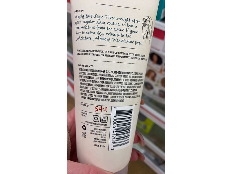 Curlsmith In-Shower Style Fixer, Extreme Hold, 8 fl oz/250 mL