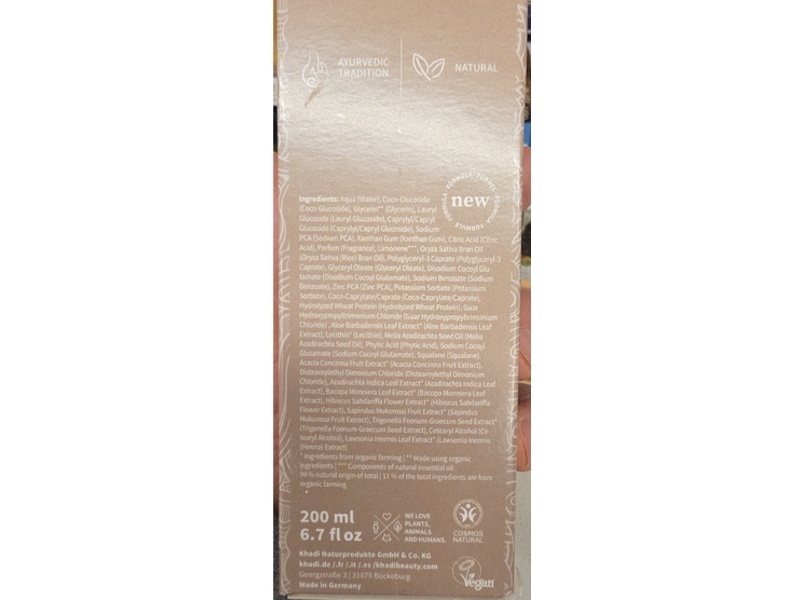 khadi Ayurvedic Elixir Shampoo, Shining Shikakai, 6.7 fl oz/200 mL