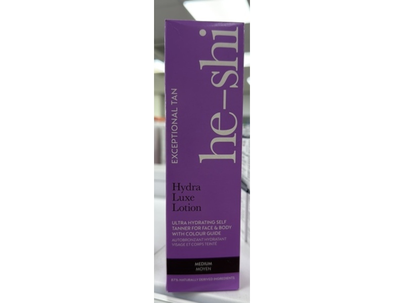 He-Shi Hydra Luxe Lotion Ultra Hydrating Self Tanner, Medium, 5.91 fl oz/175 mL