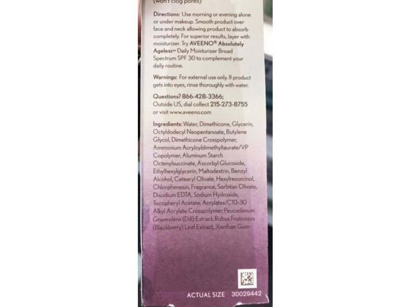 Aveeno Absolutely Ageless Intensive Renewal Serum, 1 fl oz/30 mL