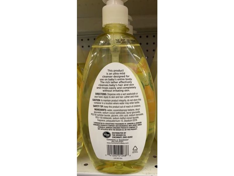 Kroger Comforts Baby Wash, Paraben Free, 16.9 fl oz/500 mL