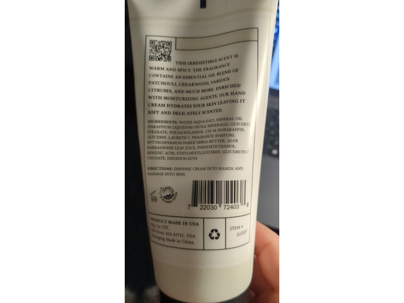 Commonwealth Soap Co Moisturizing Hand Cream, Patchouli Vanilla, 6 oz/170 g