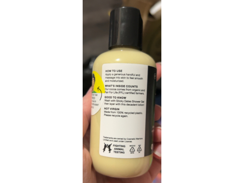 Lush Sticky Dates Body Lotion, 3.3 fl oz/100 mL