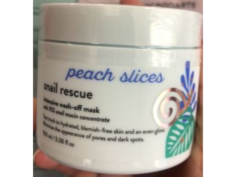 Peach & Lily Peach Slices Intensive Wash-Off Mask, Snail Rescue, 3.38 fl oz/100 mL