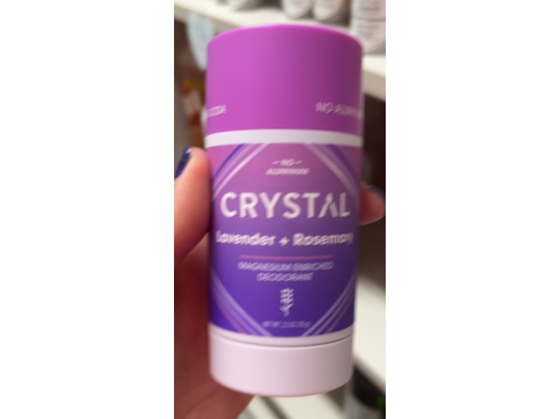Crystal Magnesium Enriched Deodorant, Lavender + Rosemary, 2.5 oz/70 g