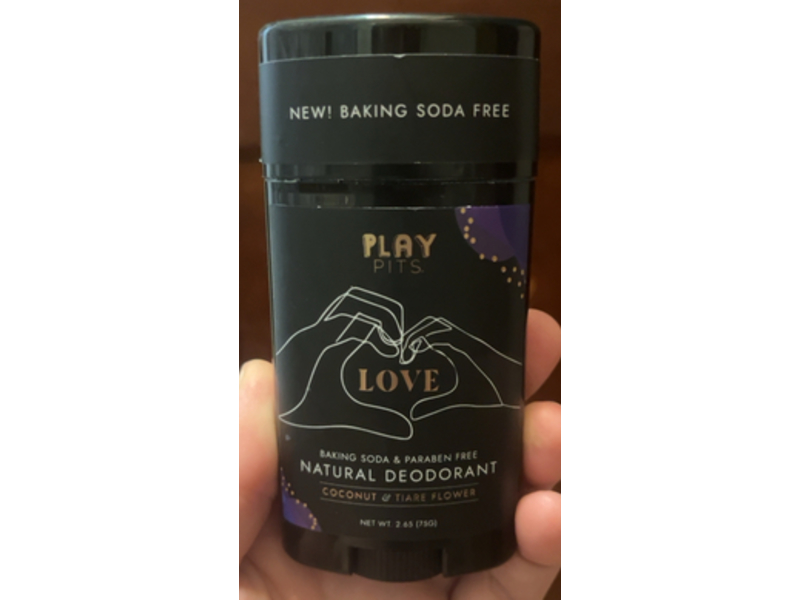 Play Pits Love Natural Deodorant, Coconut & Tiare Flower, 2.65 oz/75 g