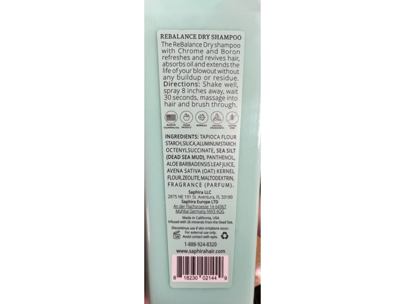 Saphira Mineral Essentials Dry Shampoo, 1 oz/30 gr