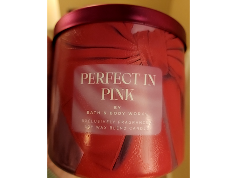 Bath & Body Works 3 Wick Scented Candle, Perfect In Pink, 14.5 oz/411 g