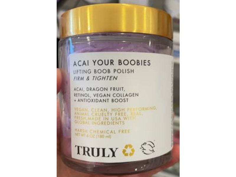Truly Acai Your Boobies Lifting Boob Polish, Firm & Tighten, 6 oz/180 mL