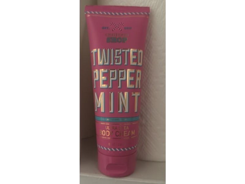 Bath & Body Works Christmas Shop Ultra Shea Body Cream, Twisted Pepper Mint, 8 oz/226 g