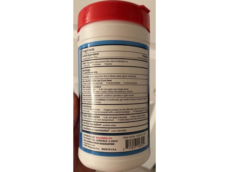 Walgreens 70% Isopropyl Alcohol Wipes, 40 Count