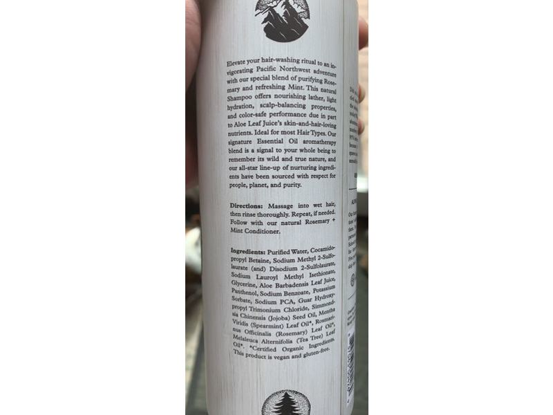 Alpine Provisions Shampoo, Rosemary + Mint, 16.9 fl oz/500 mL