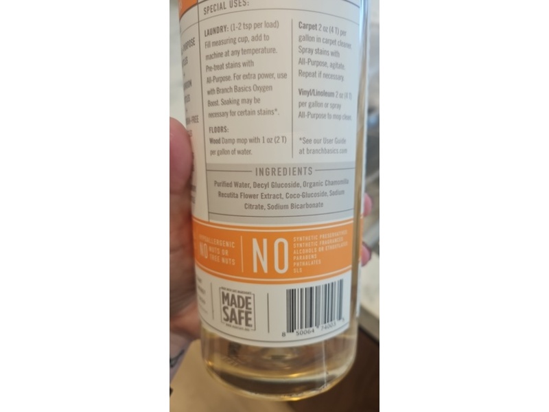 Branch Basics The Concentrate Powerful Multi-Purpose Cleaner, 33.8 fl oz/1 L