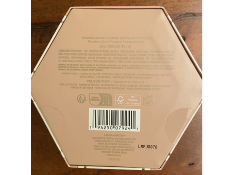 Laura Mercier Divinely Flawless Loose Setting Powder & Puff, Translucent, 1 oz/29 g