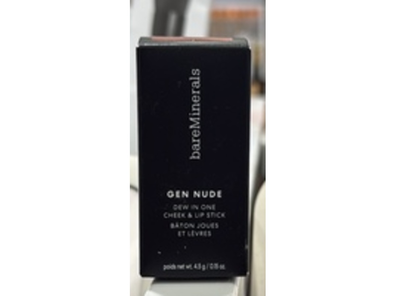 BareMinerals Gen Nude Dew In One Cheek & Lip Stick, Bare Necessity, 0.15 oz/4.5 g