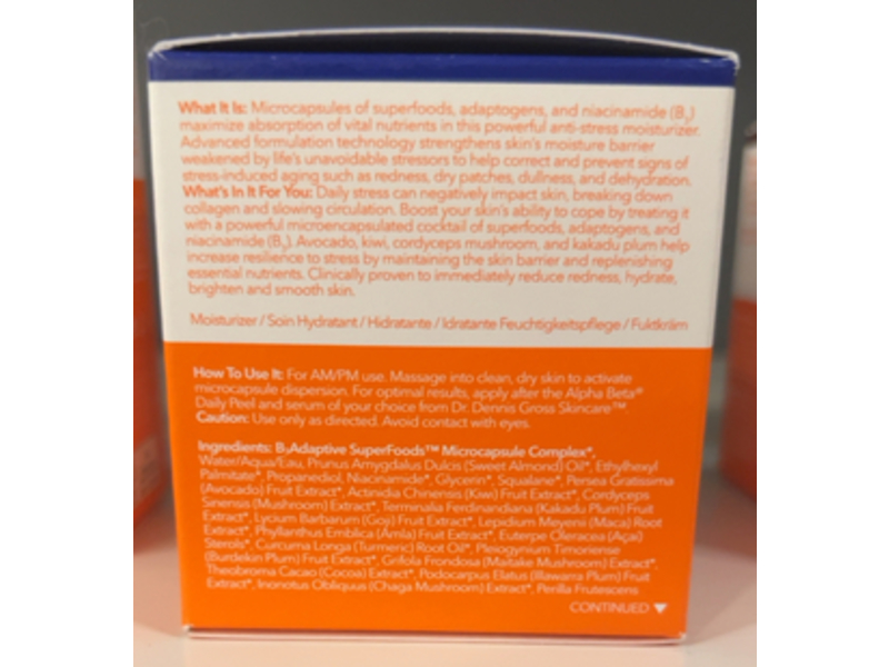 Dr Dennis Gross B3 Adaptive SuperFoods Stress Repair Face Cream, 2.0 fl oz/60 mL