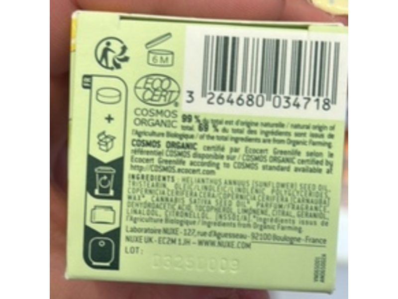 Nuxe Lip Balm, Sweet Lemon, 0.52 oz/15 g
