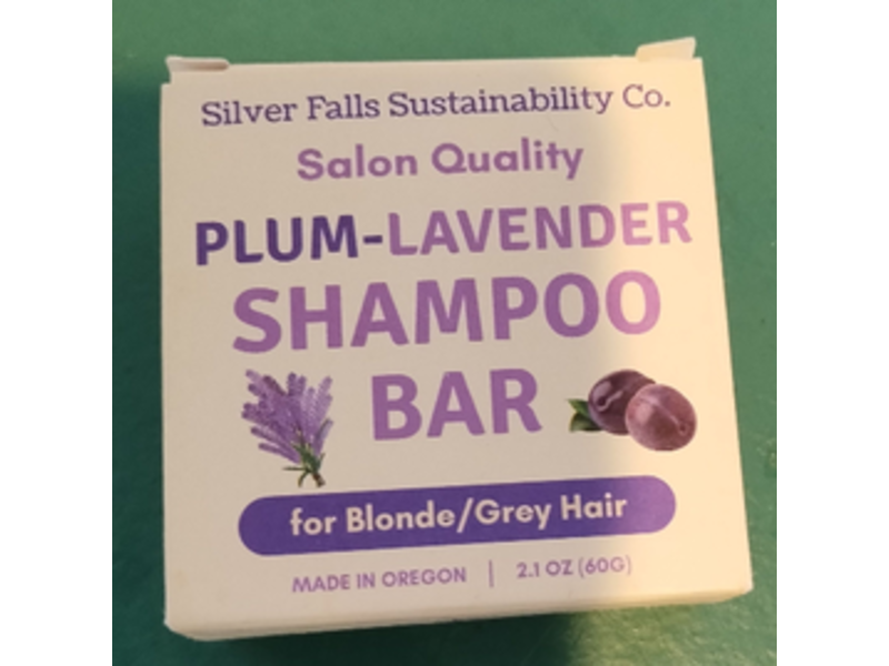 Silver Falls Sustainability Co Shampoo Bar, Plum-Lavender, 2.1 oz/60 g