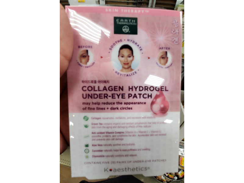 Earth Therapeutics Collagen Hydrogel Under - Eye Patch, 5 Pairs