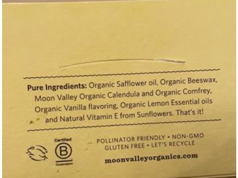 Moon Valley Herbal Lotion Bar, Lemon Vanilla, 19 oz/53.9 g