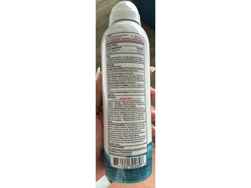 Caribbean Mineral Sunscreen Spray, SPF 50, 6 fl oz/177.44 mL