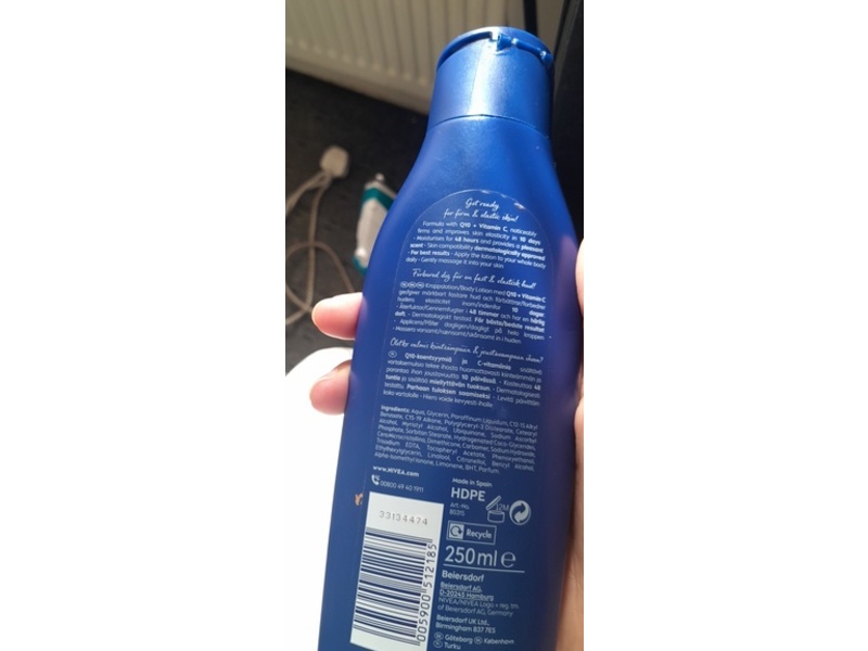 Nivea Firming Rich Body Lotion, Q10 Vitamin C, 250 mL