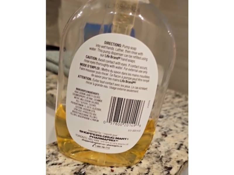 Life Brand Liquid Hand Soap, Vanilla & Brown Sugar, 140 mL