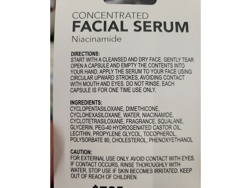 b.Pure Concentrated Facial Serum Capsules, Niacinamide, 0.13 fl oz/4 mL, 10 Count