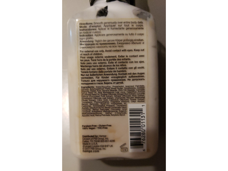 Hempz Original Herbal Body Moisturizer, 2.25 fl oz/66 mL