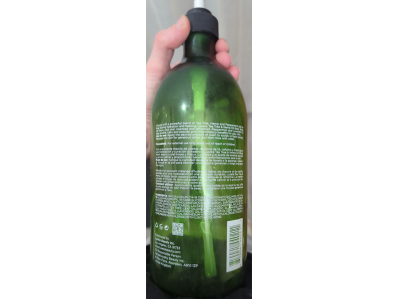 Luseta Tea Tree & Hemp Oil Body Wash, 33.8 fl oz/1 L
