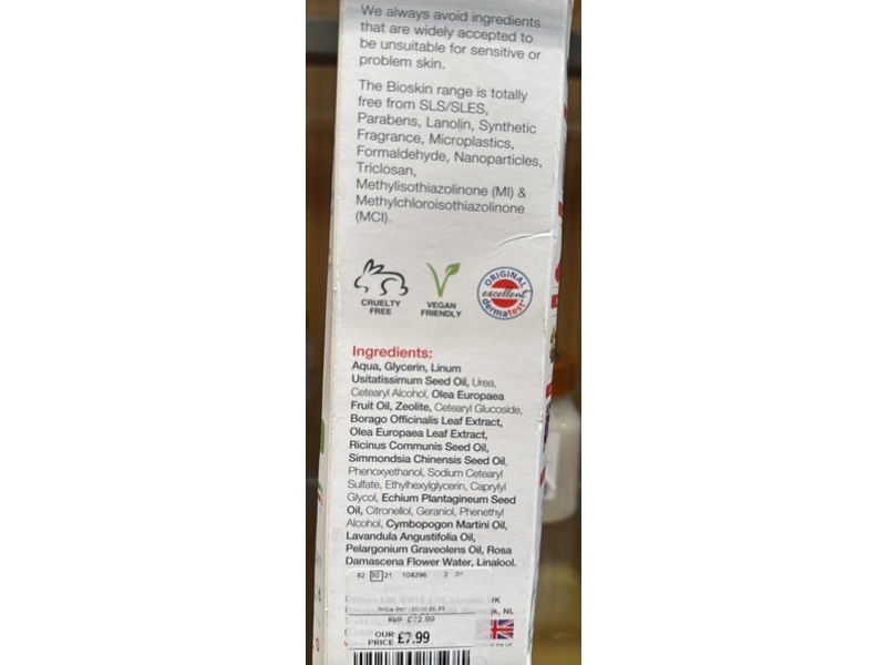 Salcura Bioskin Junior Outbreak Rescue Eczema & Severe Dryness Cream, Olive, Jojoba & Castor, 5.28 fl oz/150 mL