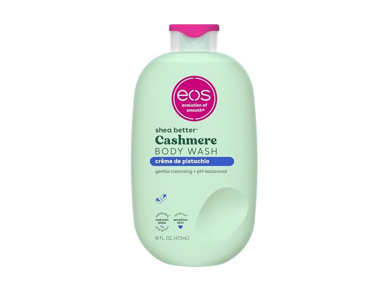 EOS Shea Butter Cashmere Body Wash, Creme De Pistachio, 6 fl oz/473 mL