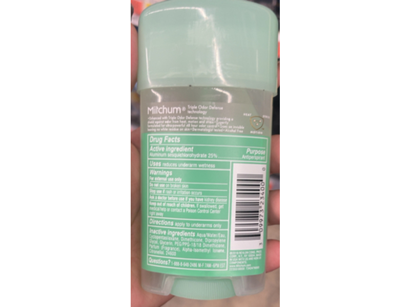 Mitchum Power Full Anti Sweat Deodorant, Shower Fresher, 2.25 oz/63 g