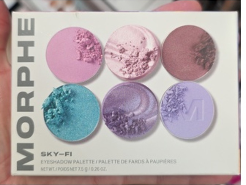 Morphe ChromaPlus 6-Pan Eyeshadow Palette, Sky-Fi, 0.26 oz/7.5 g