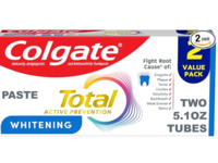 Colgate Total Whitening Toothpaste, Mint, 5.1 oz/144 g, Pack of 2 - thumbnail 1
