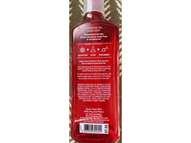 Bath And Body Works Japanese Cherry Blossom Cleansing Gel Hand Soap, 8 fl oz/236 mL